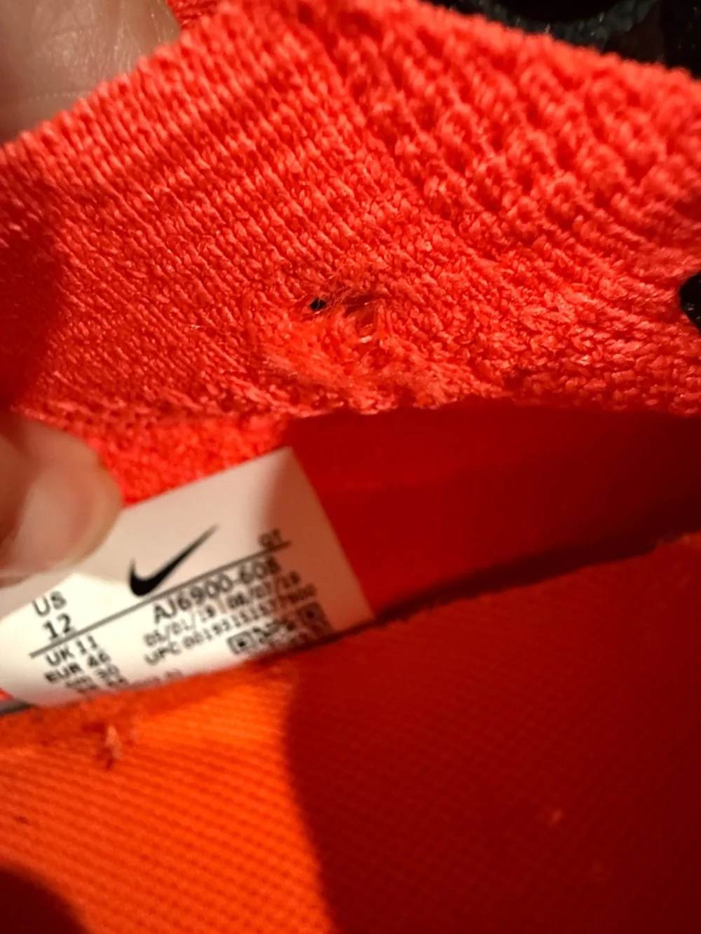 Nike Men’s Flyknit Sneakers - Bright Reddish orange with Black Accents